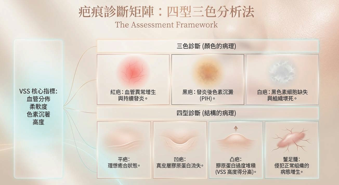 四型三色分析法與VSS疤痕量表