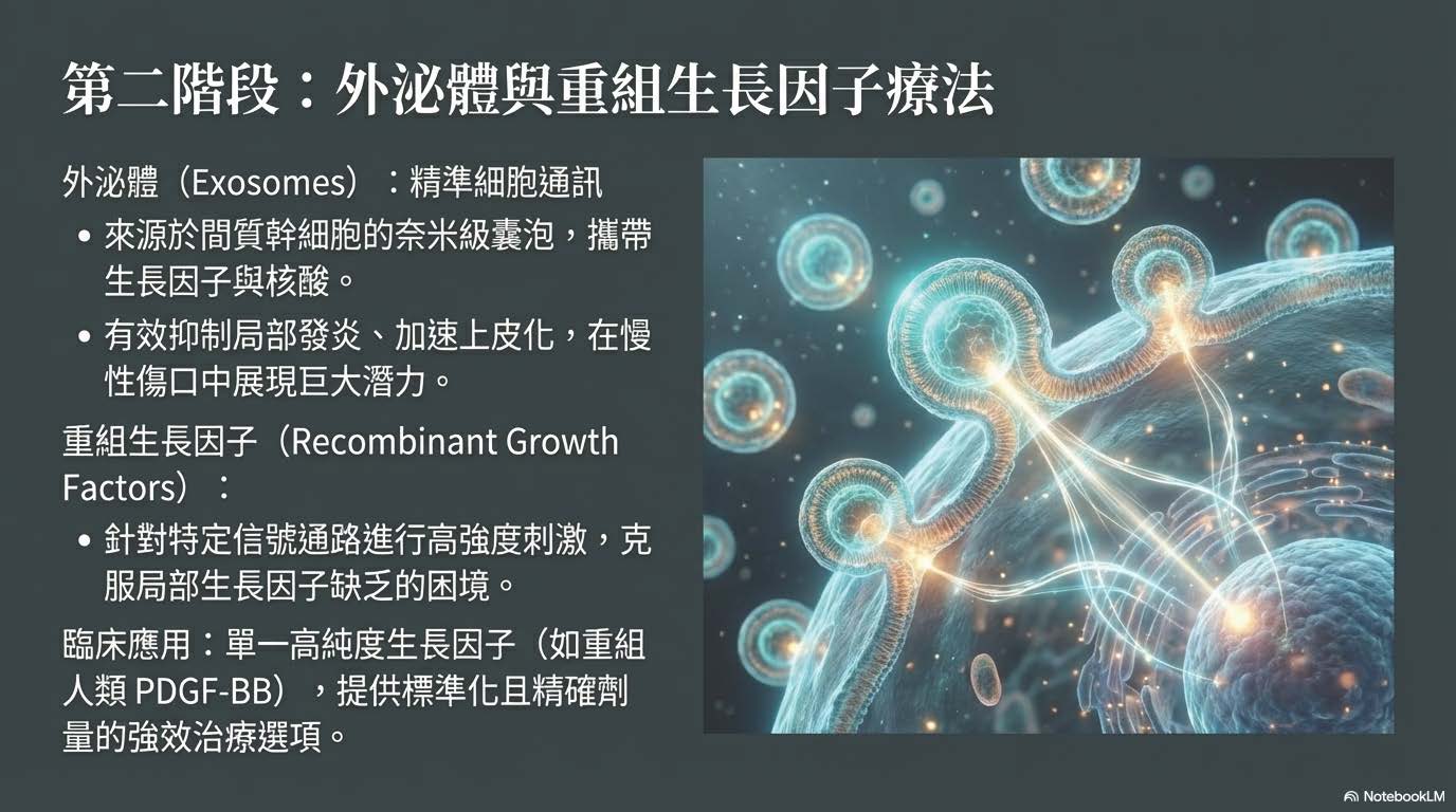 外泌體與重組生長因子療法